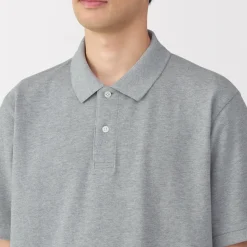 New Men's Washed Pique Short Sleeve Polo Shirt Shirts & Polos