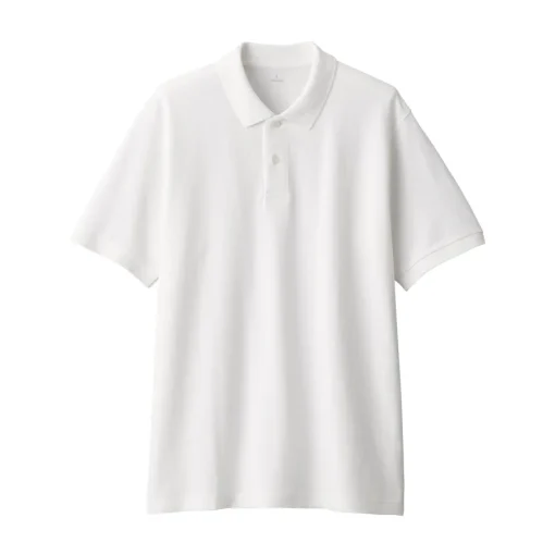 New Men's Washed Pique Short Sleeve Polo Shirt Shirts & Polos