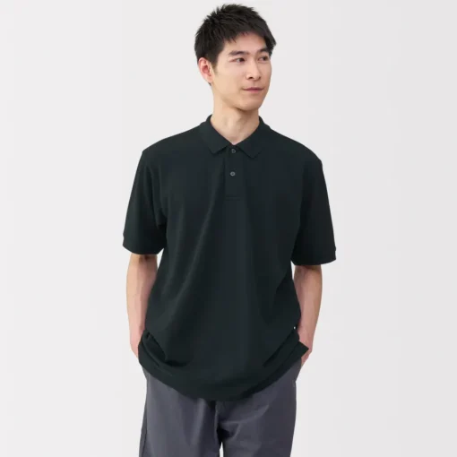 New Men's Washed Pique Short Sleeve Polo Shirt Shirts & Polos