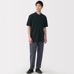 New Men's Washed Pique Short Sleeve Polo Shirt Shirts & Polos