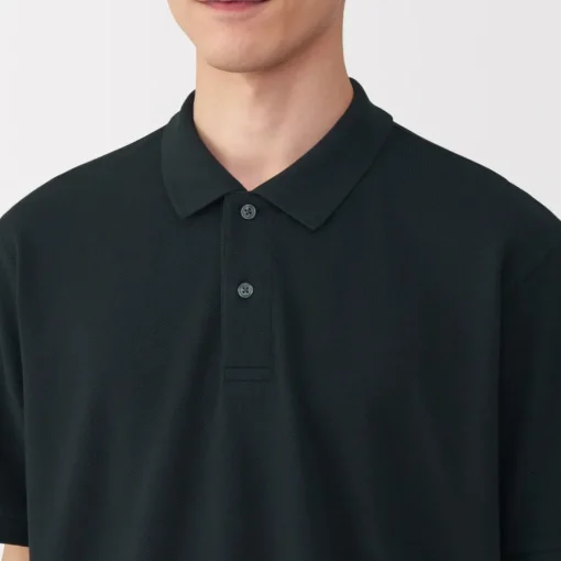 New Men's Washed Pique Short Sleeve Polo Shirt Shirts & Polos