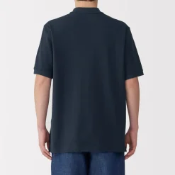 New Men's Washed Pique Short Sleeve Polo Shirt Shirts & Polos