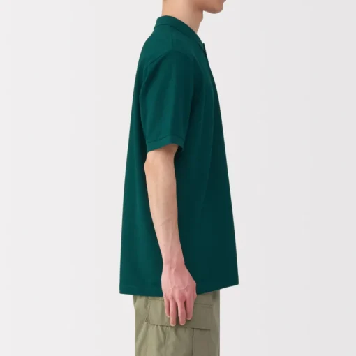 New Men's Washed Pique Short Sleeve Polo Shirt Shirts & Polos
