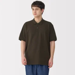 New Men's Washed Pique Short Sleeve Polo Shirt Shirts & Polos