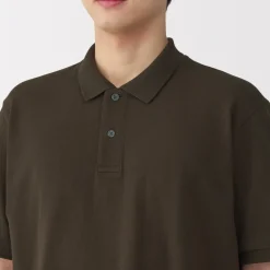 New Men's Washed Pique Short Sleeve Polo Shirt Shirts & Polos