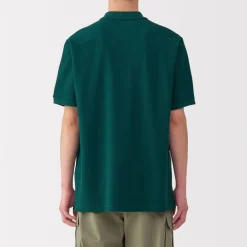 New Men's Washed Pique Short Sleeve Polo Shirt Shirts & Polos