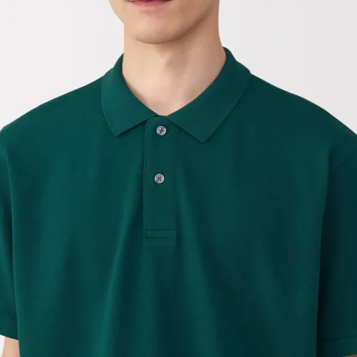 New Men's Washed Pique Short Sleeve Polo Shirt Shirts & Polos