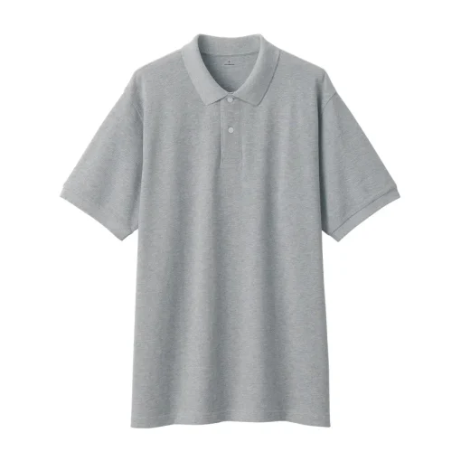 New Men's Washed Pique Short Sleeve Polo Shirt Shirts & Polos