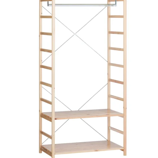 Outlet Pine Shelf Unit - Wardrobe Pine Shelving Units