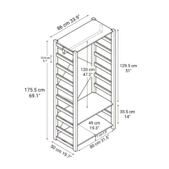 Outlet Pine Shelf Unit - Wardrobe Pine Shelving Units