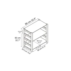 Fashion Pine Shelf Unit - Wide - Small Pine Shelving Units