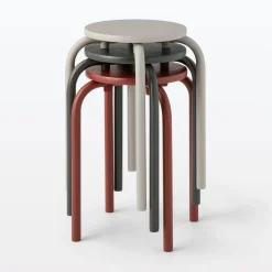 Online Steel Pipe Stacking Stool - Dark Gray Stools & Benches|Dining Chairs
