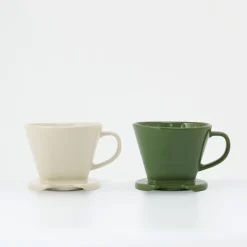 Sale Stoneware Coffee Dripper - Gray Beige Beverages