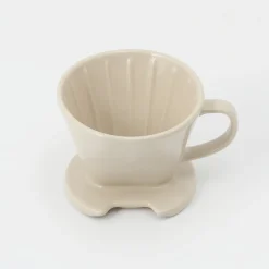 Sale Stoneware Coffee Dripper - Gray Beige Beverages