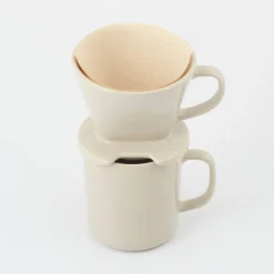 Sale Stoneware Coffee Dripper - Gray Beige Beverages