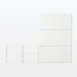 Outlet SUS Shelving Unit - Light Gray - Wide - Mini Light Gray Steel Shelving Units