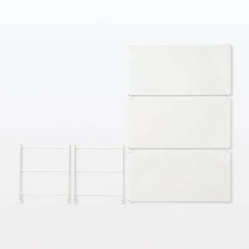 Outlet SUS Shelving Unit - Light Gray - Wide - Mini Light Gray Steel Shelving Units
