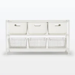 Outlet SUS Shelving Unit - Light Gray - Wide - Mini Light Gray Steel Shelving Units