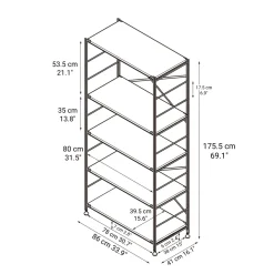 Online SUS Shelving Unit - Oak - Wide - Large Oak Wood Shelving Units