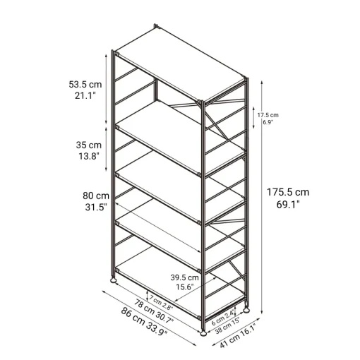 Online SUS Shelving Unit - Oak - Wide - Large Oak Wood Shelving Units