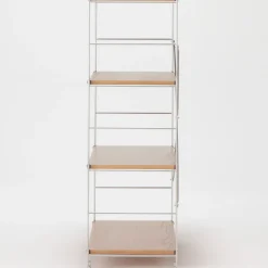Fashion SUS Shelving Unit - Oak - Wide - Medium Oak Wood Shelving Units