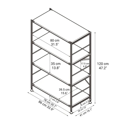 Fashion SUS Shelving Unit - Oak - Wide - Medium Oak Wood Shelving Units