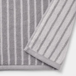 Outlet Twin Pile Reversible Stripe Hand Towel Towels