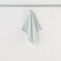 Outlet Twin Pile Reversible Stripe Hand Towel Towels