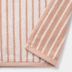 Outlet Twin Pile Reversible Stripe Hand Towel Towels