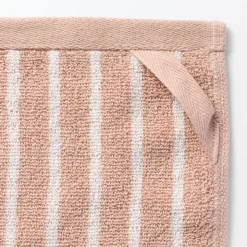 Outlet Twin Pile Reversible Stripe Hand Towel Towels
