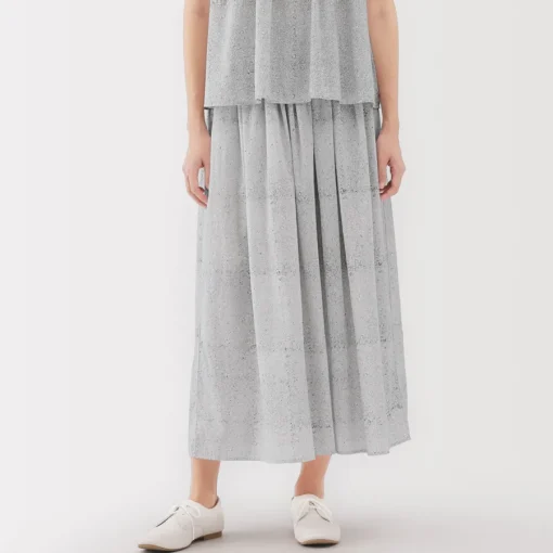 Discount Women's Block Print Gather Maxi-Skirt Women Shorts & Skirts