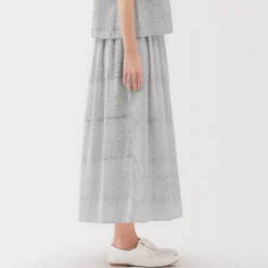Discount Women's Block Print Gather Maxi-Skirt Women Shorts & Skirts