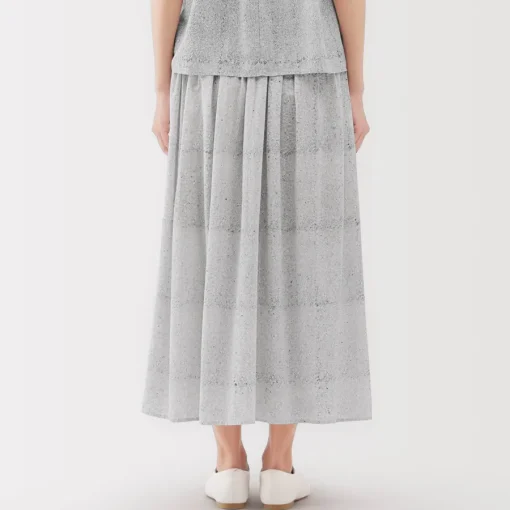 Discount Women's Block Print Gather Maxi-Skirt Women Shorts & Skirts