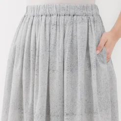 Discount Women's Block Print Gather Maxi-Skirt Women Shorts & Skirts