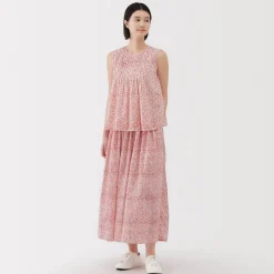New Women's Block Print Sleeveless Blouse Women Tops & Shirts
