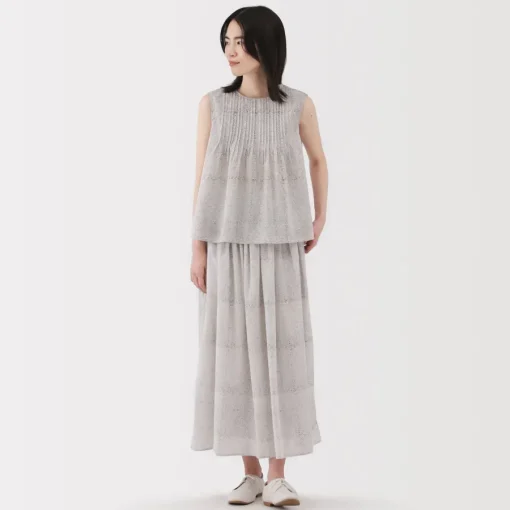 New Women's Block Print Sleeveless Blouse Women Tops & Shirts