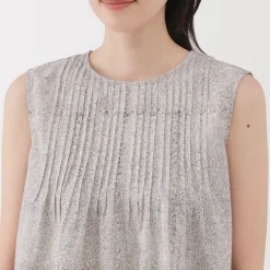 New Women's Block Print Sleeveless Blouse Women Tops & Shirts