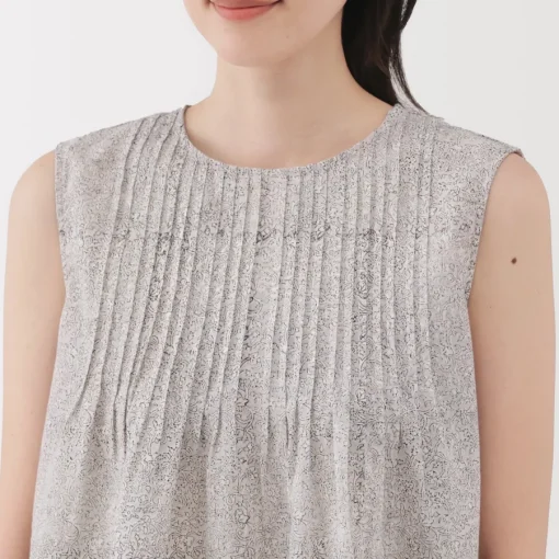 New Women's Block Print Sleeveless Blouse Women Tops & Shirts