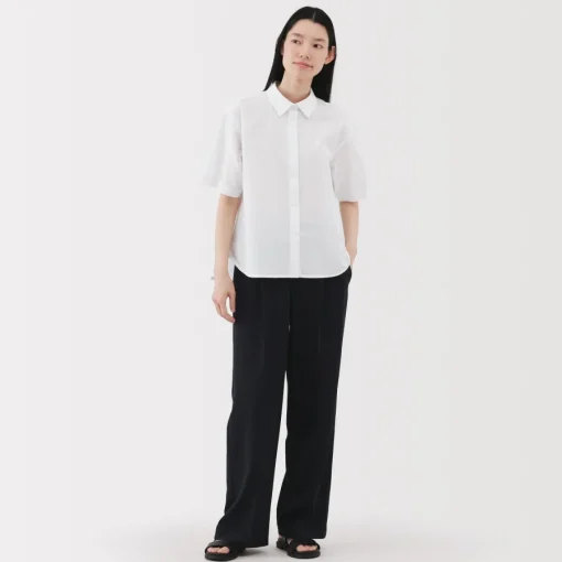 Discount Women's Cool Touch Regular Collar Short Sleeve Shirt Women Tops & Shirts