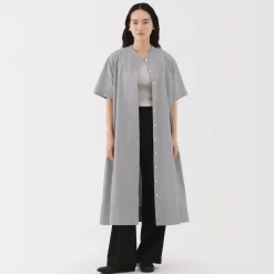 Clearance Women's Cool Touch Short Sleeve Striped Shirt Dress Women Dresses