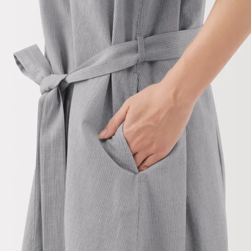 Clearance Women's Cool Touch Short Sleeve Striped Shirt Dress Women Dresses