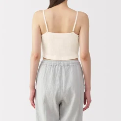 Hot Women's Cotton Stretch Ribbed Cropped Bra Camisole Women Bras & Underwear