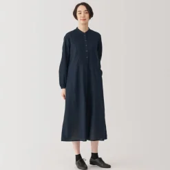 New Women's Cotton Voile Long Sleeve Dress Women Dresses