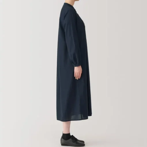 New Women's Cotton Voile Long Sleeve Dress Women Dresses