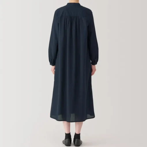 New Women's Cotton Voile Long Sleeve Dress Women Dresses