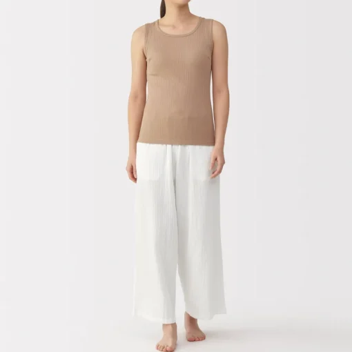 Best Women's Crepe Gauze Long Pants Pajamas & Loungewear|Loungewear