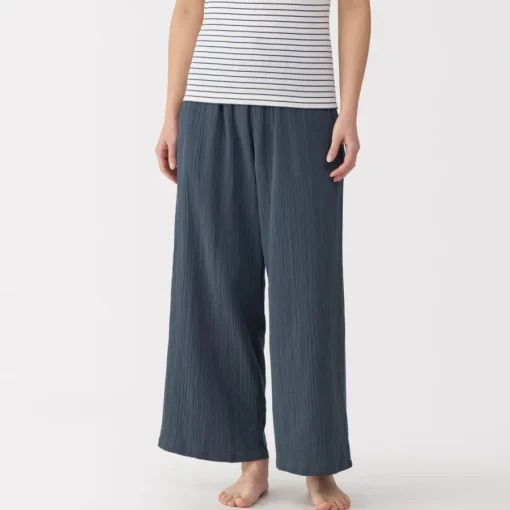 Best Women's Crepe Gauze Long Pants Pajamas & Loungewear|Loungewear