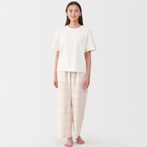 Discount Women's Double Gauze Short Sleeve Loungewear Set Pajamas & Loungewear|Loungewear