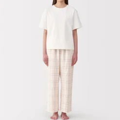 Discount Women's Double Gauze Short Sleeve Loungewear Set Pajamas & Loungewear|Loungewear