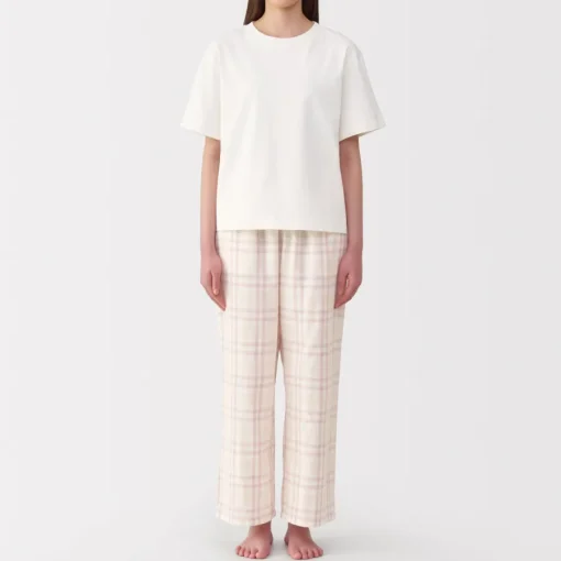 Discount Women's Double Gauze Short Sleeve Loungewear Set Pajamas & Loungewear|Loungewear